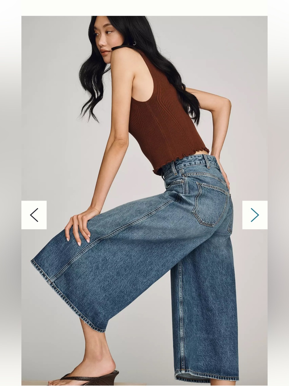 SOLD OUT Pilcro High-Rise Culotte Wide Leg Cropped Jeans NWT - Picture 4 of 6